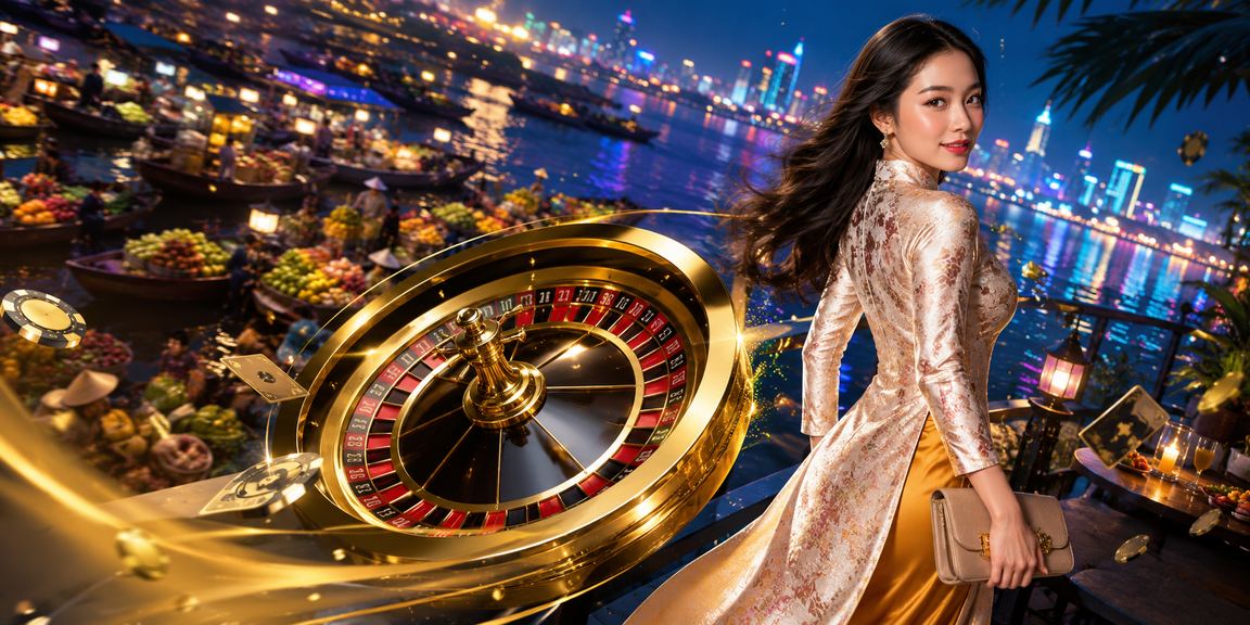 Người phụ nữ mặc áo dài bên sông Mekong tham gia roulette trực tuyến